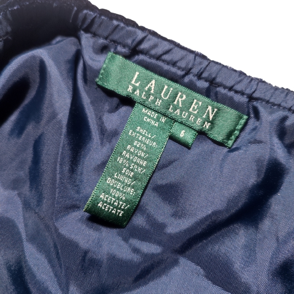 Ralph Lauren Navy Velvet Halter Top NWT Size 6 - Picture 9 of 12